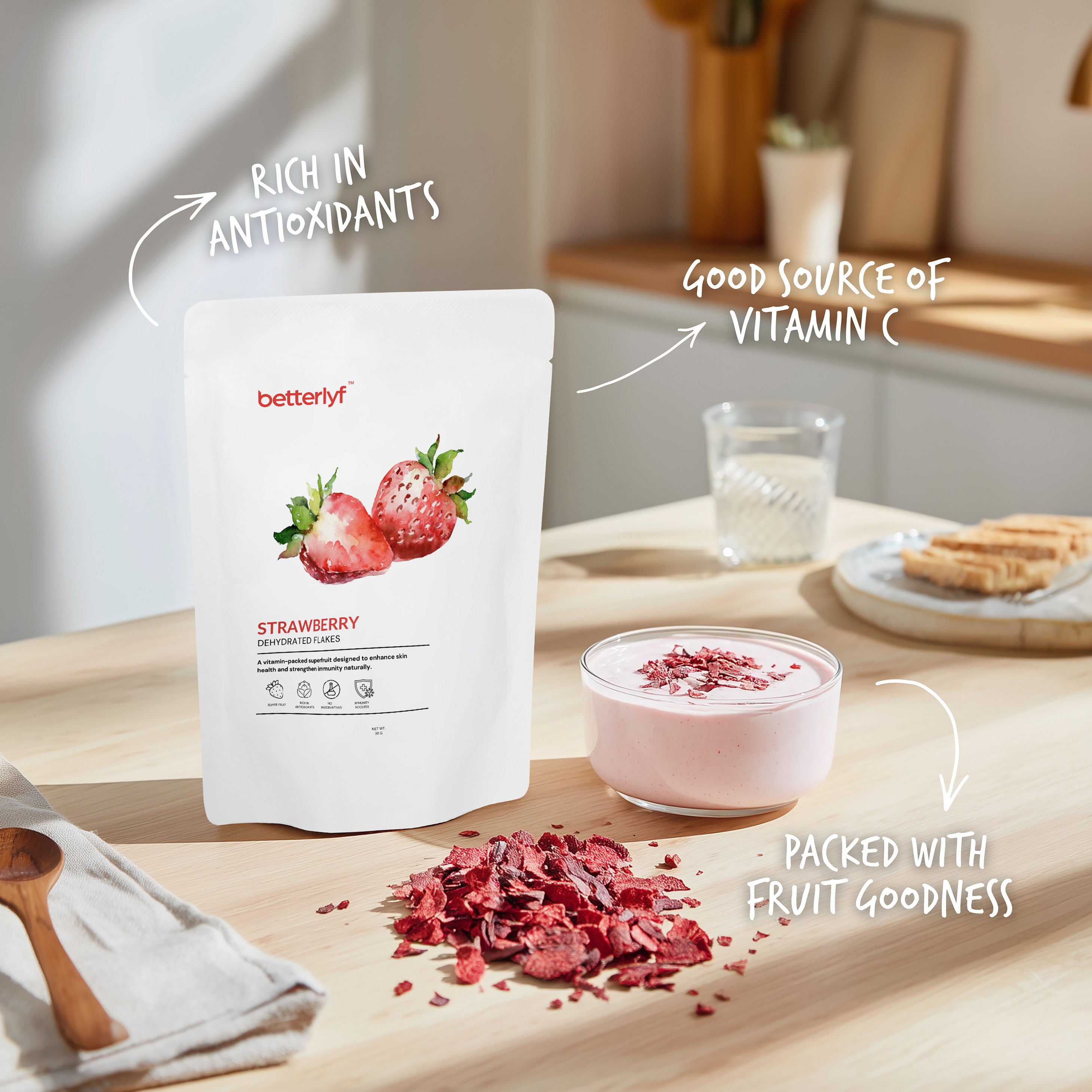 Strawberry Flakes, 50g