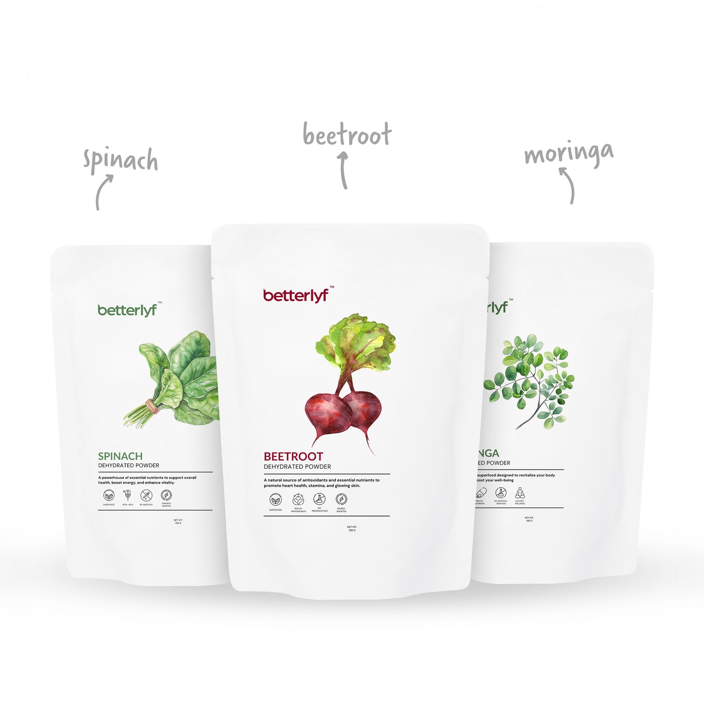 Wholesome Six Sampler (Six Natural Powders & Flakes — Roots, Greens & Fruits in One)
